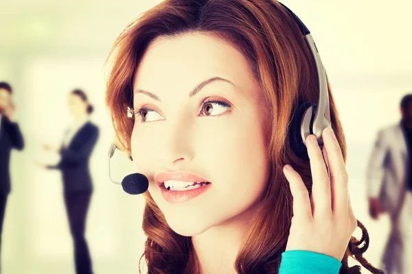 Callcenter-Frau — Stockfoto