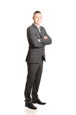 işadamı katlanmış silah ile