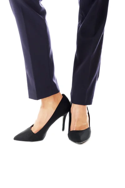 Businesswoman slim legs — Stock Photo, Image