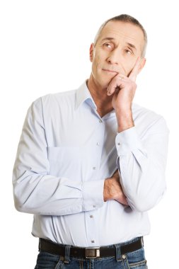 Yakışıklı adam çene dokunmadan