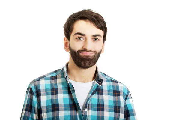 Sorrindo jovem casual homem . — Fotografia de Stock