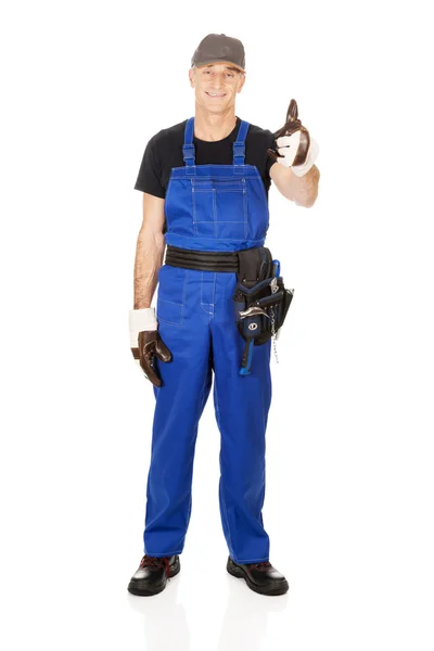 Repairman showing thumbs up — Stock Photo, Image