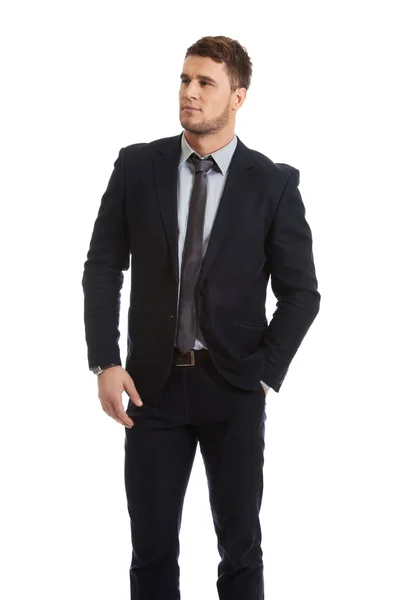 Pohledný podnikatel v obleku. — Stock fotografie