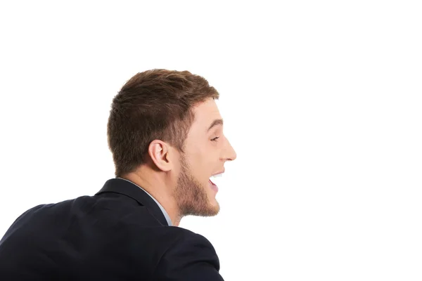 Angry businessman screaming. — Stock Photo, Image