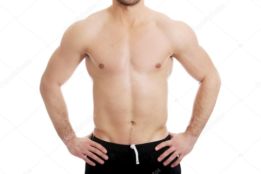 Sexy muscular male chest.
