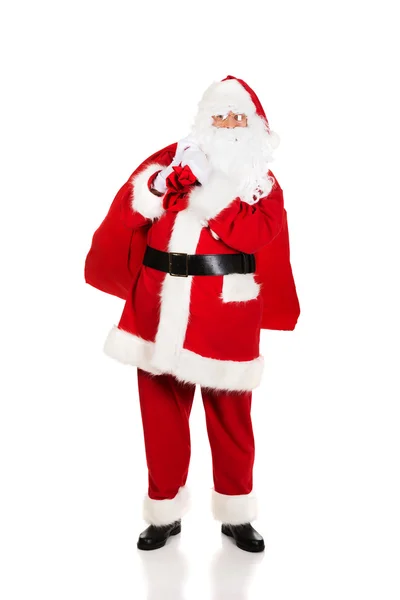 Happy Santa Claus in eyeglasses — Stock Photo, Image