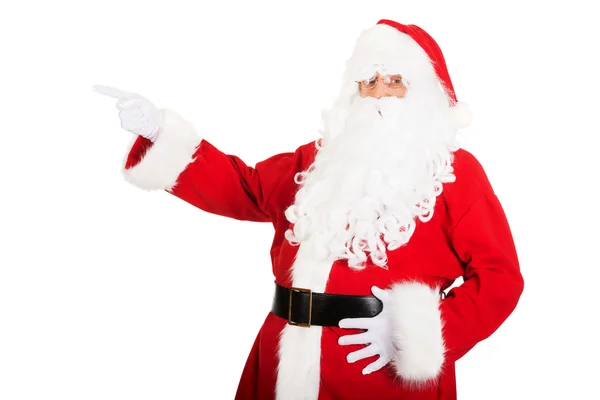 Santa Claus in pointing gesture — Stock Photo, Image