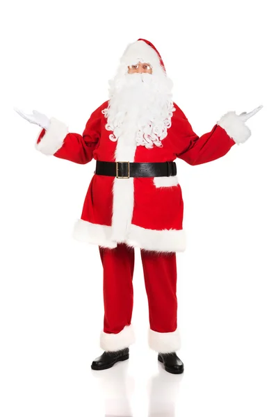 Santa Claus showing a copy space — Stock Photo, Image