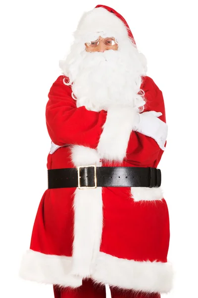 Glada jultomten i glasögon — Stockfoto