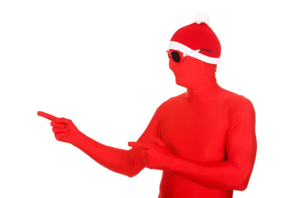 Weihnachtsmann in Latexkleidung — Stockfoto