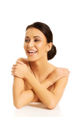 kadın katlanmış silah ile