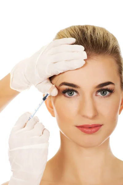Cosmetic botox facial injection — Stock Photo, Image