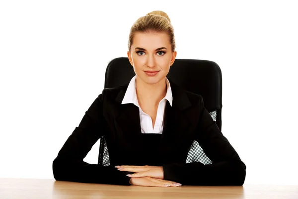 Beautiful happy businesswoman — Stock Photo, Image