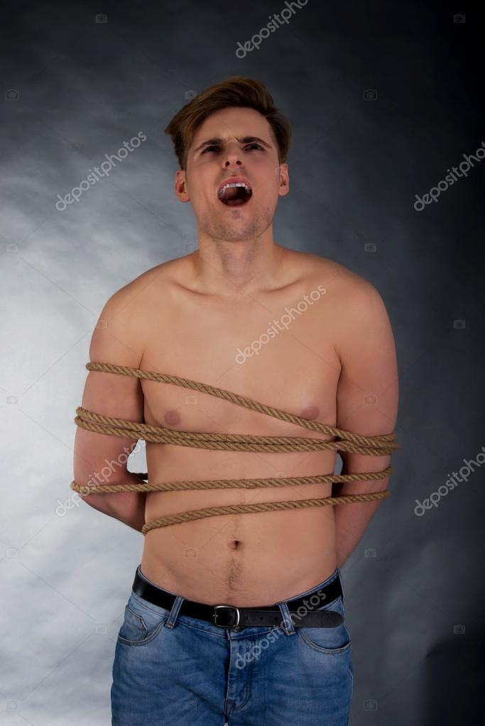 tortured blindfolded man - Stock Illustration [68324308] - PIXTA
