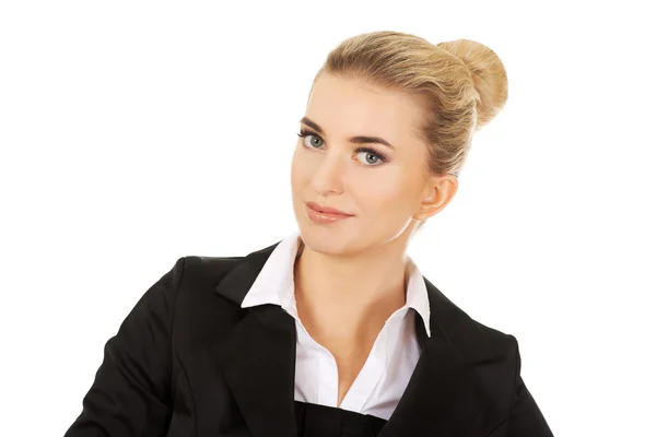 Young smile blonde businesswoman — Stock Photo, Image