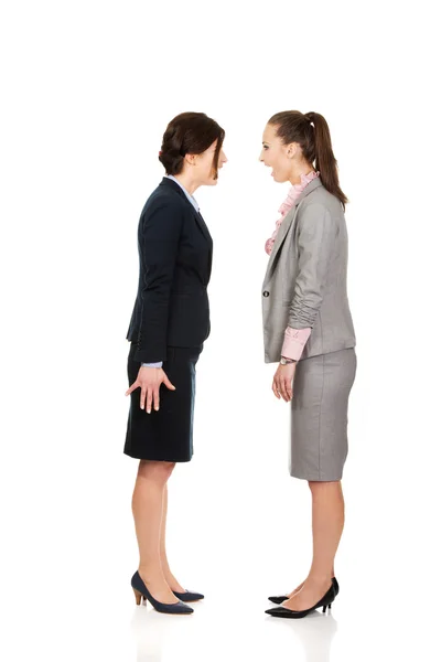 Angry businesswomans screaming at each other. — Stock Photo, Image