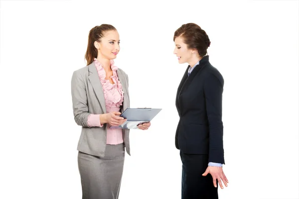 Businesswoman disagree with her friend idea. — Stock Photo, Image