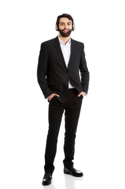 Genç çağrı merkezi adamı..