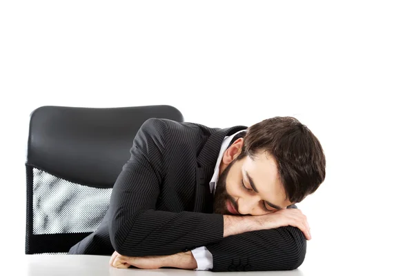 Empresário descansando na mesa . — Fotografia de Stock