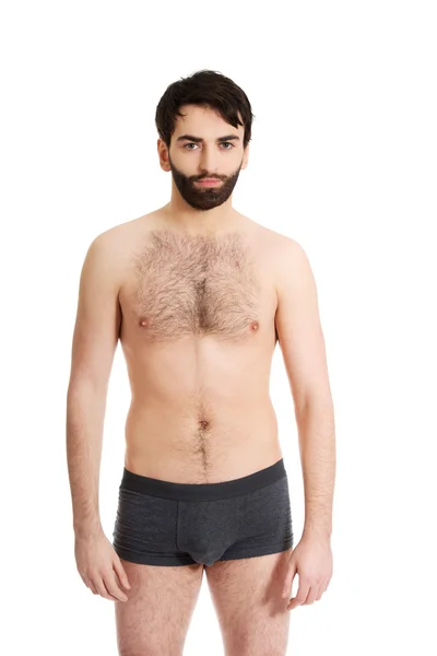 Улыбающийся мужчина без рубашки . — стоковое фото