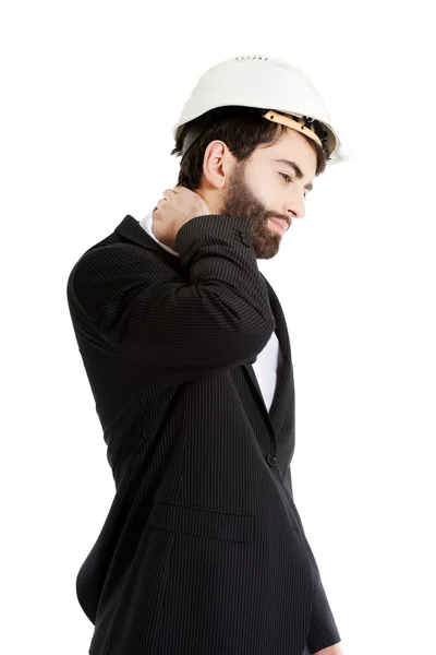 Businessman with shoulder pain. — Stock Photo, Image