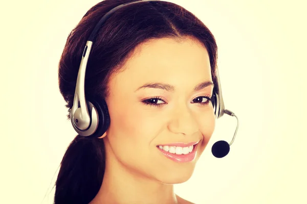 African call center operator — Stock Photo, Image