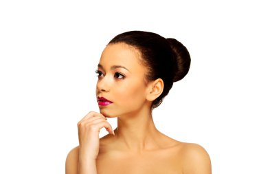 makyaj ile Afrikalı kadın.