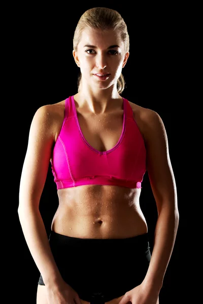 Athletic young woman on the gym — Stock Photo, Image