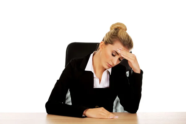 Beautiful worried businesswoman — Stock Photo, Image