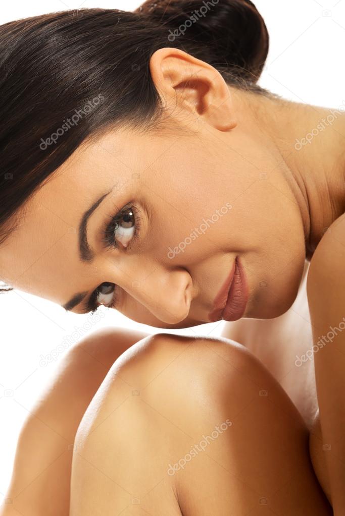Spa woman looking with desire at the camera