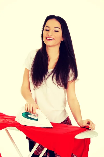 Young woman do the ironing. — Stock Photo, Image