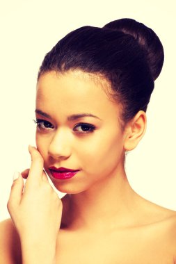 makyaj ile Afrikalı kadın.