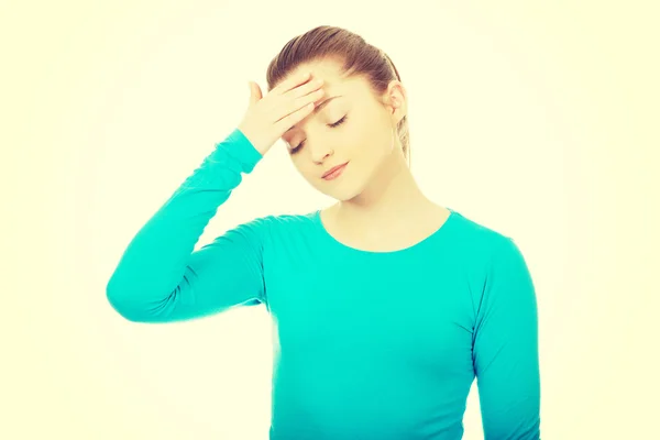 Teen woman with headache. — Stock Photo, Image