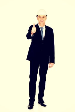 inşaat iş adamı gösteren ok işareti