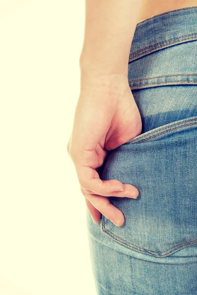 Woman buttocks in jeans. — Stock Photo, Image