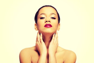 makyaj ile Afrikalı kadın.