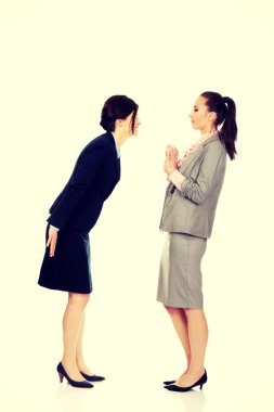 İki kızgın businesswomans.