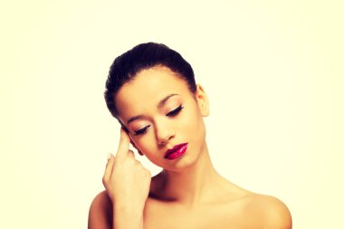 makyaj ile Afrikalı kadın.