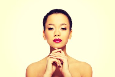 makyaj ile Afrikalı kadın.