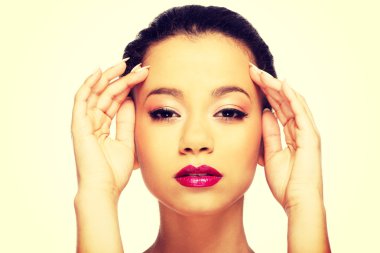 makyaj ile Afrikalı kadın.