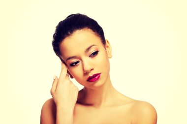 makyaj ile Afrikalı kadın.