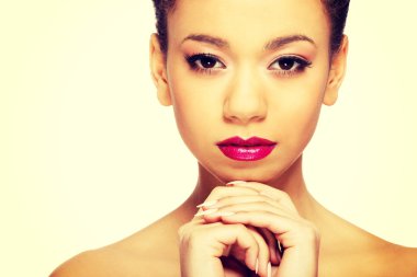 makyaj ile Afrikalı kadın.