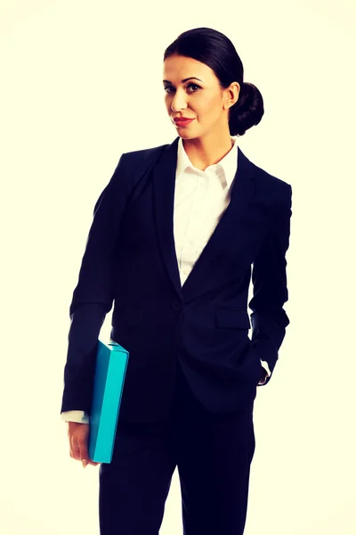 Donna d'affari in giacca e cravatta — Foto Stock