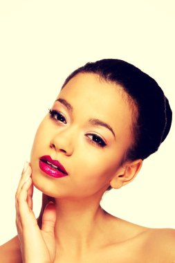 makyaj ile Afrikalı kadın.