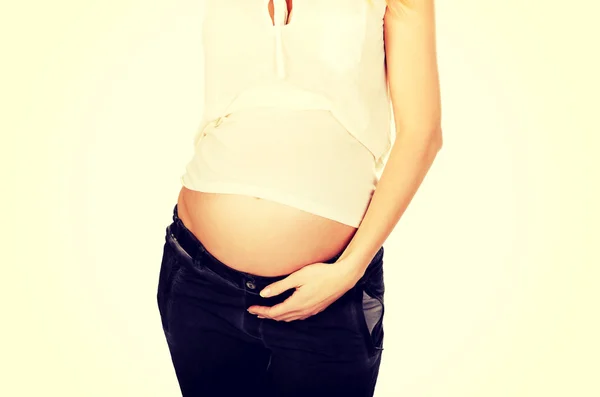 Těhotenství žena břicho — Stock fotografie
