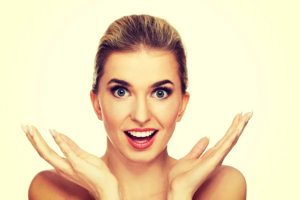 Young surprised woman — Stock Photo, Image