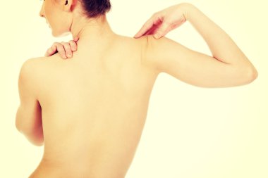 çıplak kadının omurga.