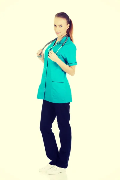 Sorridente donna medico . — Foto Stock