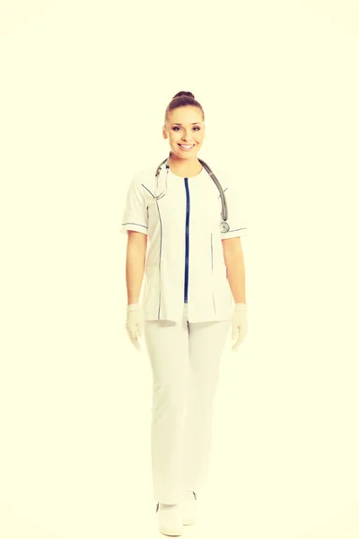 Medico donna in uniforme — Foto Stock