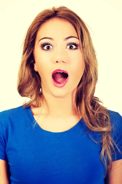 Surprised beautiful woman. — Stock Photo, Image